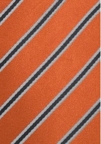 XXL-Businesskrawatte Streifen-Dekor orange schwarz