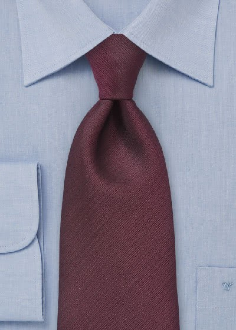 Cravatta XXL bordeaux microfibra