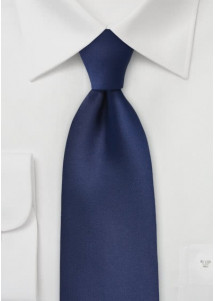 Mikrofaser-Krawatte XXL  monochrom navy