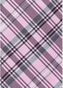 Kravatte Überlänge rosa Karo-Muster