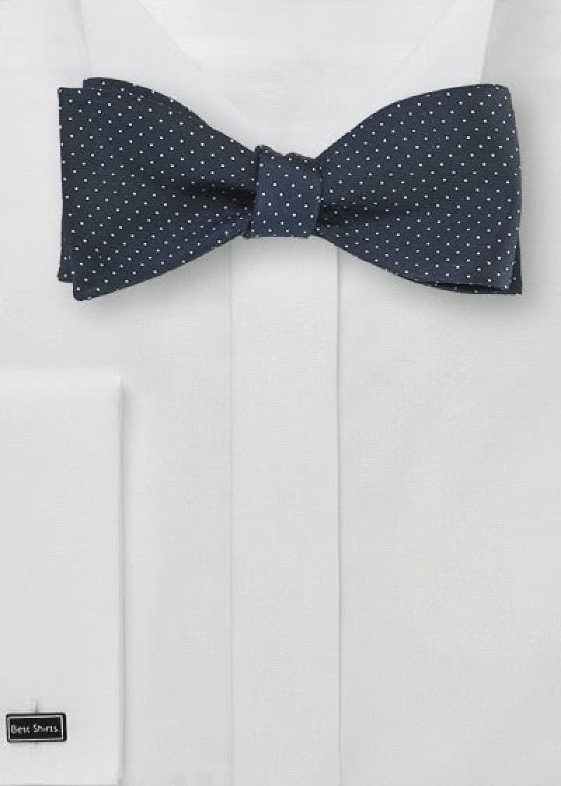 Papillon blu pois bianco
