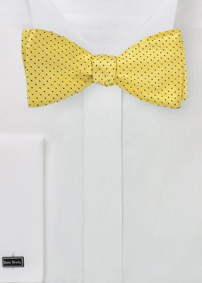 Papillon giallo blu pois