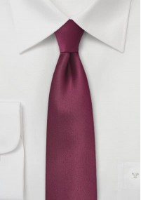 Cravatta sottile rosso vinaccio