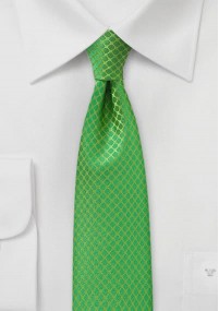 Cravatta di forma stretta strutturata verde