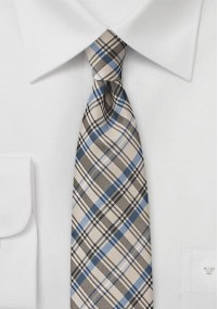 Cravatta sottile quadri