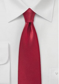 Cravatta rossa lucida righe