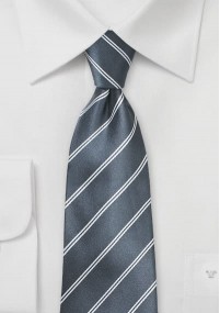 Cravatta righe antracite