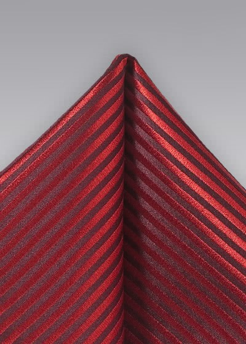 Fazzoletto taschino righe rosso