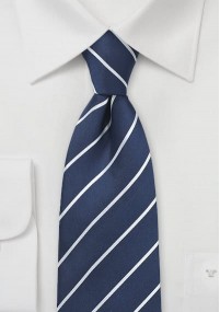 Cravatta a righe blu navy