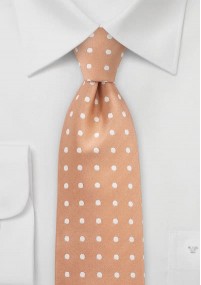 Cravatta business a pois albicocca