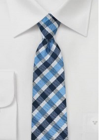 Cravatta bianco blu celeste