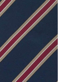 Clip-Krawatte navy gold rot