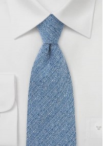 Cravatta seta lana blu
