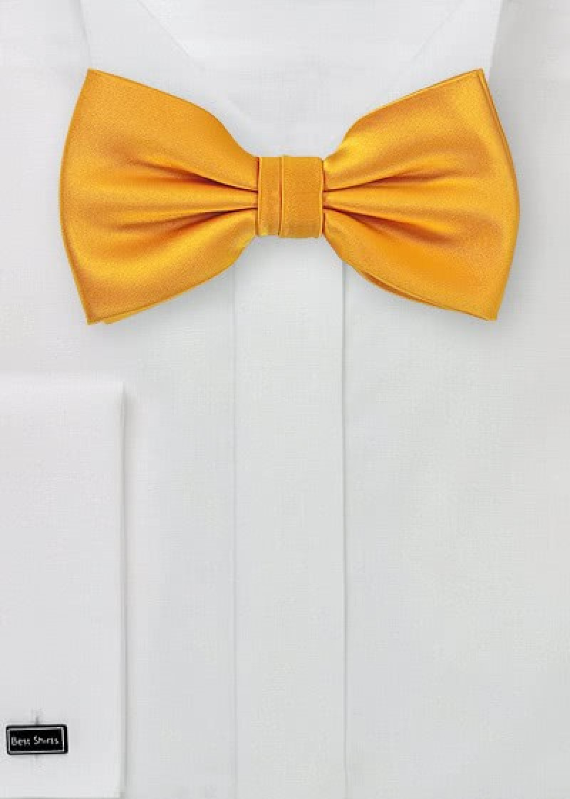 Papillon da uomo in microfibra giallo oro