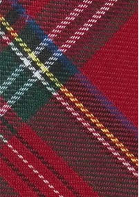 Krawatte Karo-Muster rot Baumwolle