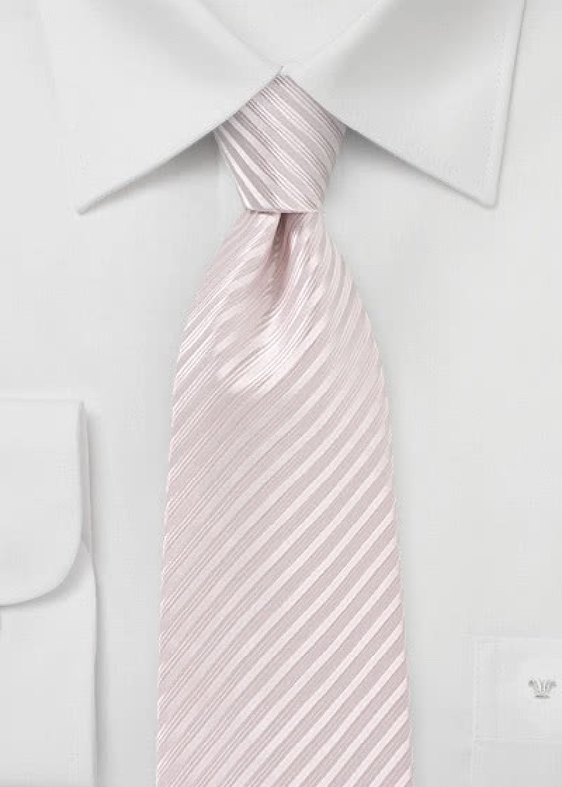 Cravatta rosa pastello righe