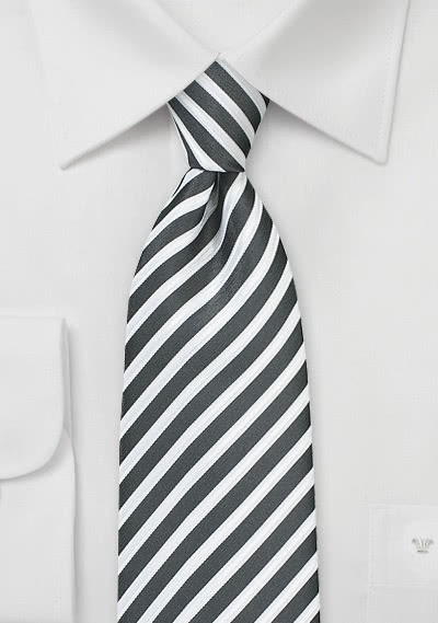 Cravatta righe grigio perla