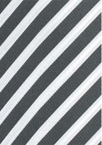 Krawatte Business-Streifen tiefschwarz perlmuttfarben