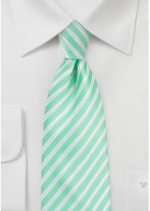 Cravatta Business Stripe Mint Snow White