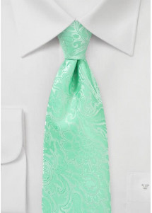 Cravatta menta floreale
