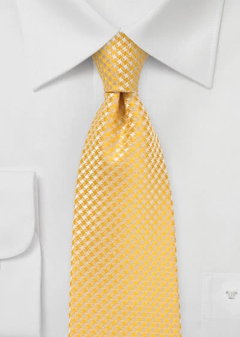 Cravatta giallo oro rete