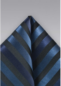 Einstecktuch  Streifendessin schwarz blau