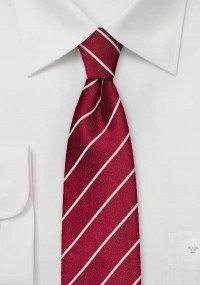Schmale  Krawatte in chilli-rot