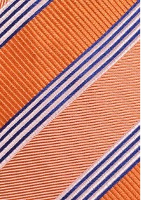 XXL-Krawatte gestreift orange