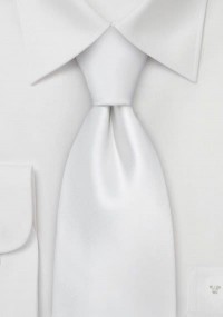 Cravatta XXL bianca seta