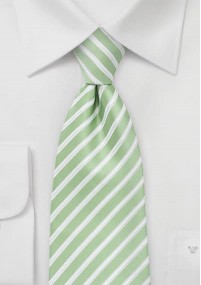 Clip cravatta strisce verde pallido bianco...