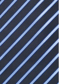 Clipkrawatte Streifen hellblau navy