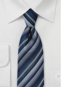 Cravatta clip argento blu