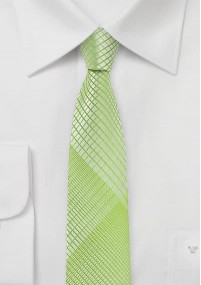 Cravatta stretta verde astratto