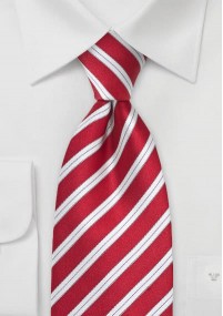 Sicherheits-Krawatte Streifen rot weiß