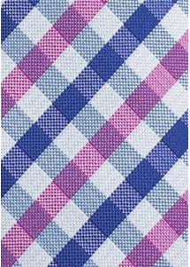 Krawatte Vichy-Karo pink blau