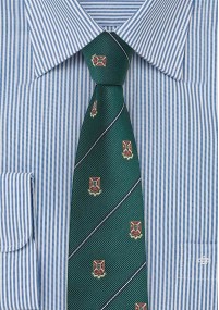 Cravatta emblemi verde scuro