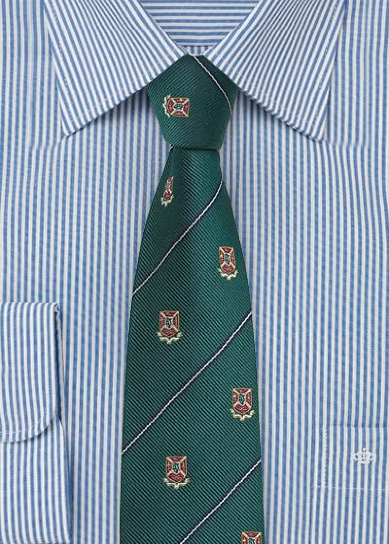 Cravatta emblemi verde scuro