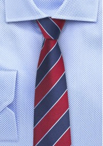 Cravatta righe rosso blu