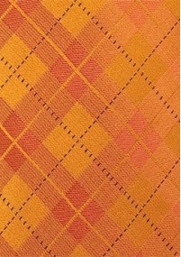 Kravatte Karo-Muster orange