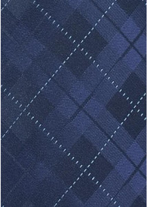 Krawatte Karo-Pattern navy