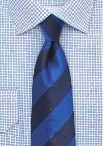 Cravatta blu righe larghe