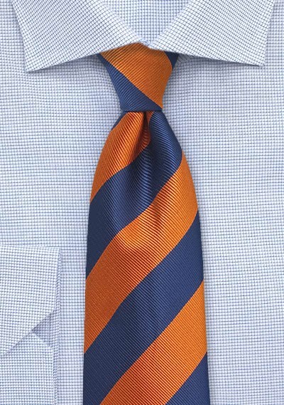 Cravatta righe larghe arancioni