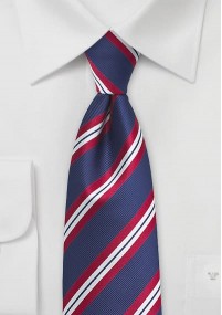 Cravatta blu righe rosse