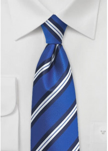 Cravatta righe blu bianco