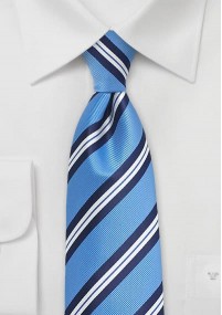 Cravatta azzurra righe