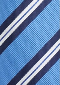 Krawatte streifig hellblau weiß
