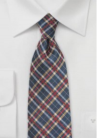 Cravatta da uomo Glencheck Design Blu notte