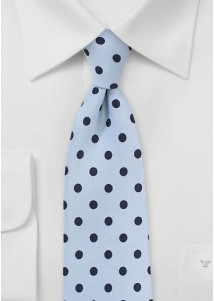 Cravatta a pois grossolani blu ghiaccio...