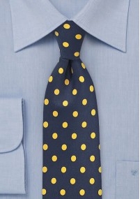 Cravatta pois gialli blu