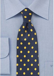 Cravatta pois gialli blu